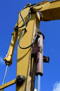 Hydraulic Cylinder on Excavator Arm